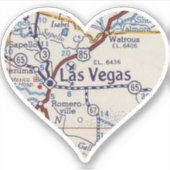 Las Vegas New Mexico Map Sticker (Voorkant)