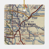 Las Vegas New Mexico Old Map Keramisch Ornament (Achterkant)