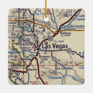 Las Vegas New Mexico Old Map Keramisch Ornament