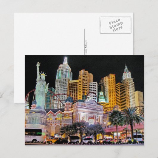 Las Vegas New York - New York Briefkaart (Voorkant / Achterkant)
