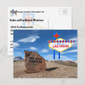 Las Vegas Nieuwe Adresaankondiging Aankondigingskaart (Voorkant / Achterkant)