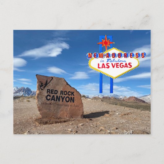 Las Vegas Nieuwe Adresaankondiging Aankondigingskaart (Voorkant)