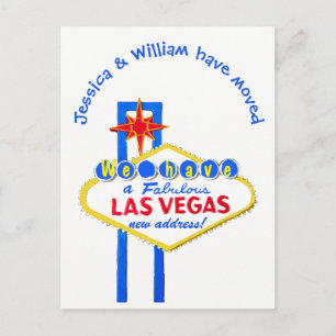 Las Vegas Nieuwe Adresaankondiging Aankondigingskaart