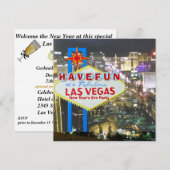 Las Vegas nieuwjaarsfeest Kaart (Voorkant / Achterkant)