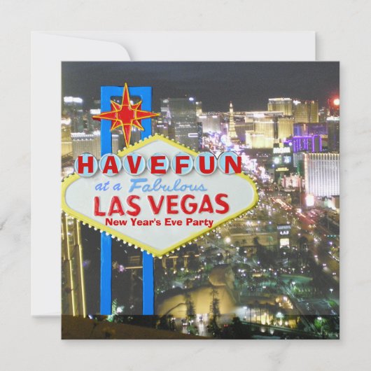 Las Vegas nieuwjaarsfeest Kaart (Voorkant)