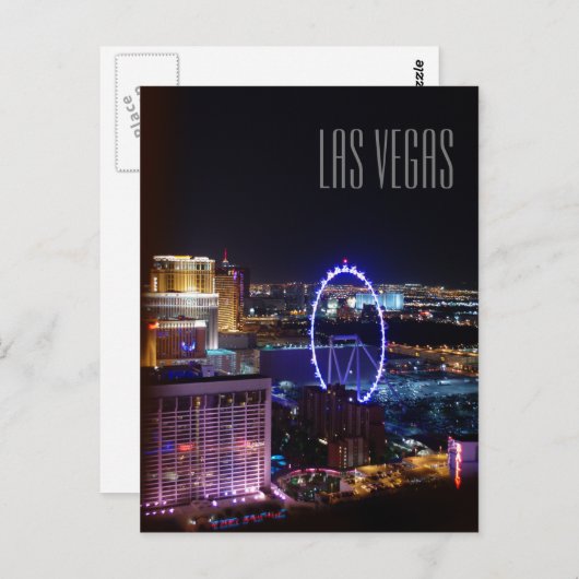 Las Vegas Night Lights Briefkaart (Voorkant / Achterkant)