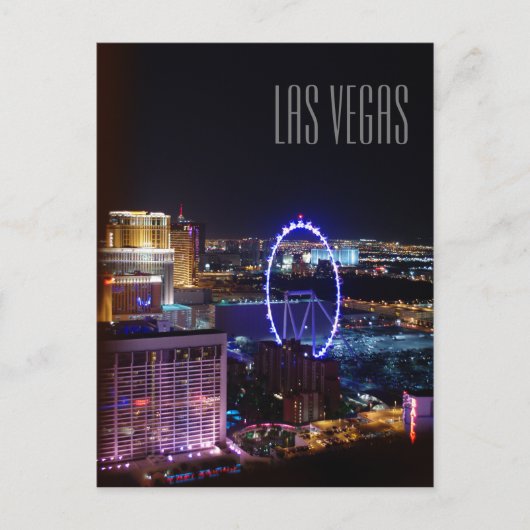 Las Vegas Night Lights Briefkaart (Voorkant)