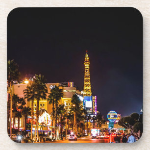 Las Vegas Night Lights Strip Eiffel Tower Casino Drankjes Onderzetter