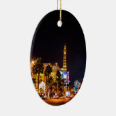 Las Vegas Night Lights Strip Eiffel Tower Casino Keramisch Ornament (Rechts)