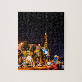 Las Vegas Night Lights Strip Eiffel Tower Casino Legpuzzel