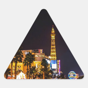 Las Vegas Night Lights Strip Eiffel Tower Casino Sticker