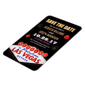 Las Vegas Night Neon Sign - Save the Date Wedding Magneet (Linkerzijde)