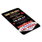 Las Vegas Night Neon Sign - Save the Date Wedding Magneet (Rechterzijde)