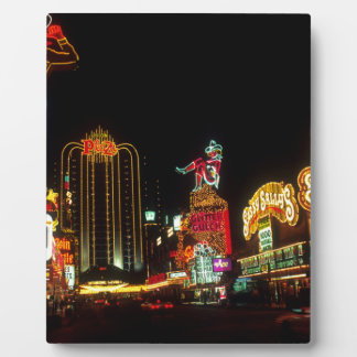Las Vegas Night Time Neon Lights Casinos Sign Fotoplaat