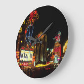 Las Vegas Night Time Neon Lights Casinos Sign Grote Klok (Hoek)