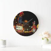Las Vegas Night Time Neon Lights Casinos Sign Grote Klok (Huis)