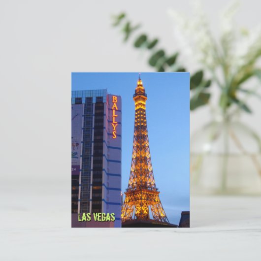 Las Vegas Nightfall Briefkaart (Staand voorkant)