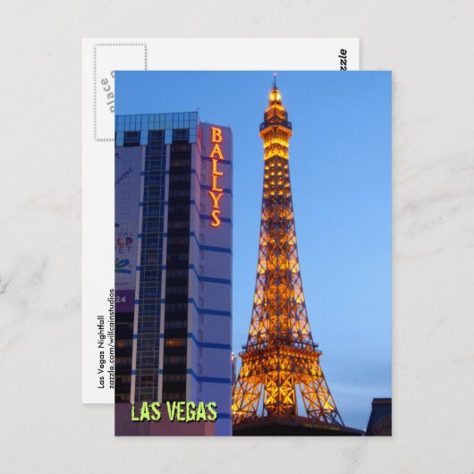 Las Vegas Nightfall Briefkaart (Voorkant / Achterkant)