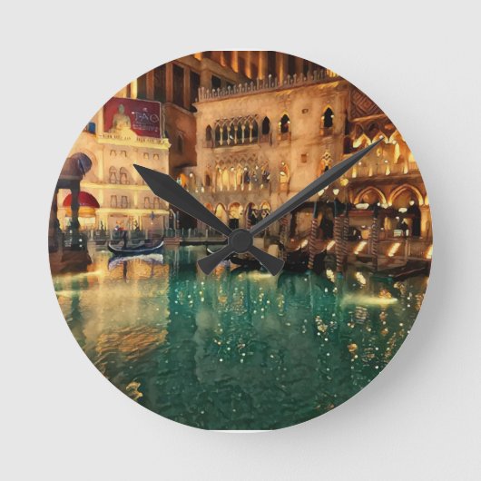 Las vegas Nights Casino Oorspronkelijke Abstracte  Ronde Klok (Voorkant)