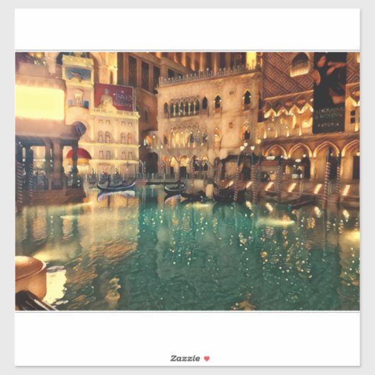 Las vegas Nights Originele Abstracte digitale kuns Sticker (Vel)