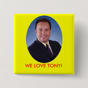 las vegas nm WE HOUDEN VAN TONY! Vierkante Button 5,1 Cm