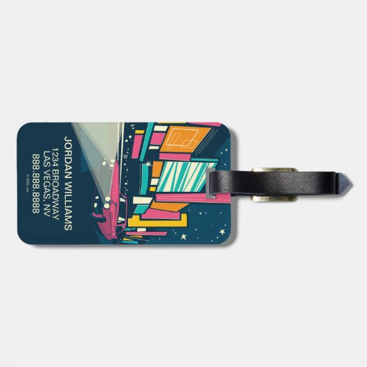 Las Vegas, NV Bagagelabel (Achterkant horizontaal)