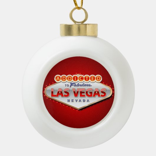 Las Vegas, NV Funny Welcome Sign Keramische Bal Ornament (Voorkant)