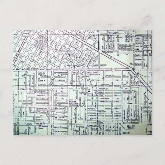 Las Vegas, NV  Kaart (Voorkant)