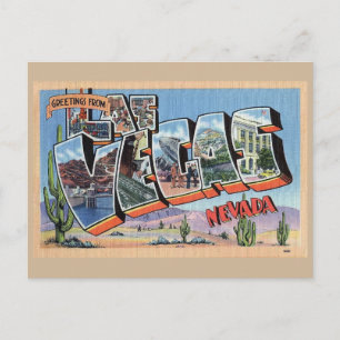 Las Vegas NV, Large Letter Greeting, Briefkaart