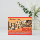 Las Vegas NV Retro Groet Briefkaart (Staand voorkant)