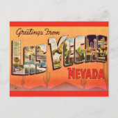 Las Vegas NV Retro Groet Briefkaart (Voorkant)