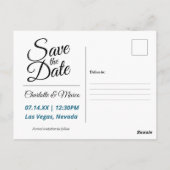Las Vegas NV Welkomstbord  Save the Date Briefkaart (Achterkant)