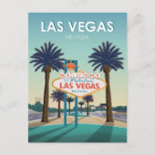 Las Vegas NV Welkomstbord Save the Date Briefkaart (Voorkant)