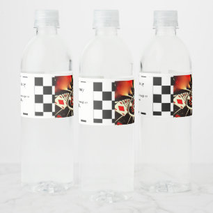 Las Vegas of Casino Gambler Waterfles Etiket