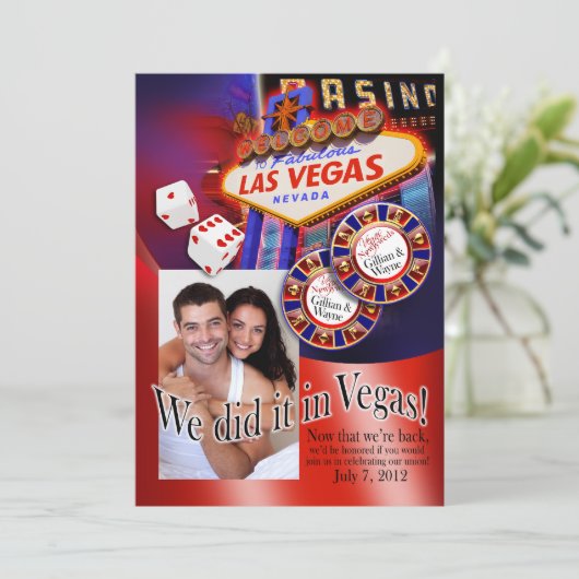 Las Vegas Ontvangst (neem contact met me op om te  Kaart (Staand voorkant)