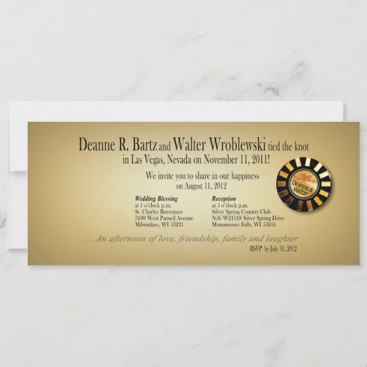 Las Vegas Ontvangst (neem contact met me op om te  Kaart (Achterkant)