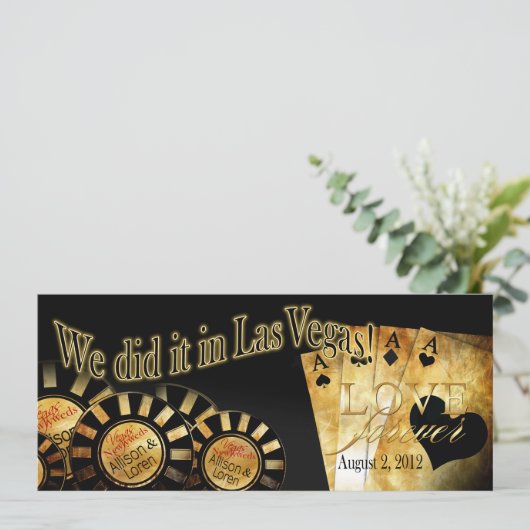 Las Vegas Ontvangst (neem contact met me op om te  Kaart (Staand voorkant)