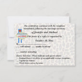 Las Vegas Ontvangst RSVP Luipaard Bont Kaartje (Achterkant)