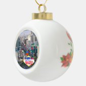Las Vegas op maat gesneden kerstbord Keramische Bal Ornament (Rechts)