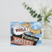 Las Vegas Palomino Motel Retro Neon Sign Briefkaar Briefkaart (Staand voorkant)
