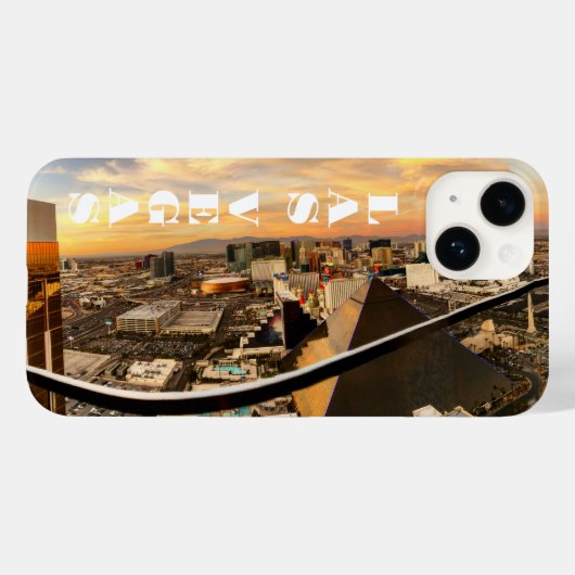 Las Vegas panorama uitzicht Premium Phone case (Achterkant (horizontaal))