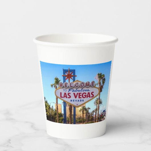 Las Vegas Papieren Bekers (Achterkant)