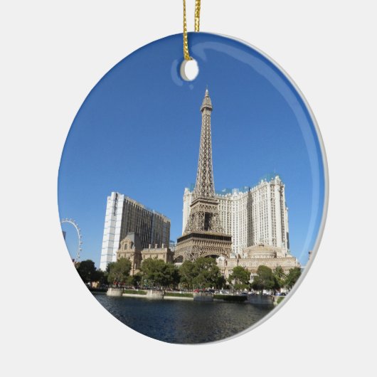 Las Vegas - Parijs Keramisch Ornament (Links)