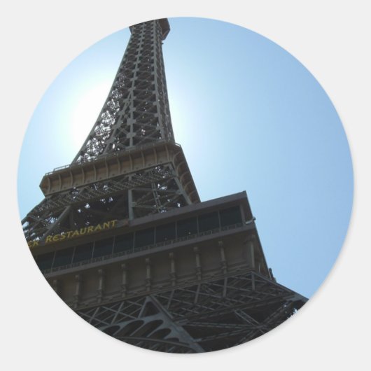 Las Vegas Paris Hotel Ronde Sticker (Voorkant)