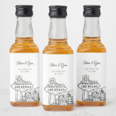 Las Vegas Party Favor Welkom Gift Custom Likeurfles Etiket (Flessen)