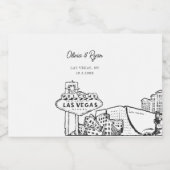 Las Vegas Party Favor Welkom Gift Custom Likeurfles Etiket (Enkel label)