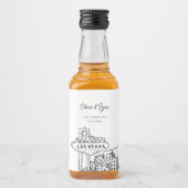 Las Vegas Party Favor Welkom Gift Custom Likeurfles Etiket (Voorkant)