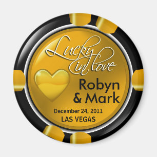 Las Vegas Passen getrouwd Casino Chip Magnet Favor