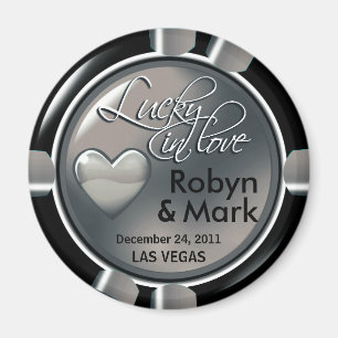 Las Vegas Passen getrouwd Casino Chip Magnet Favor
