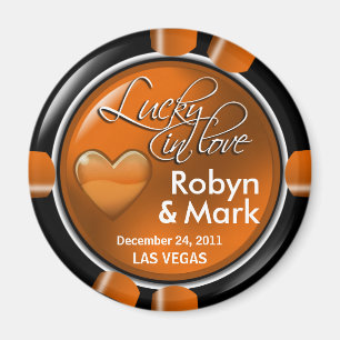 Las Vegas Passen getrouwd Casino Chip Magnet Favor